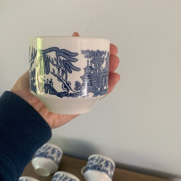 Churchill Blue Willow 1970s Made in‎ England Set of 6 Blue & White coffee mugs - Picture 10 of 11